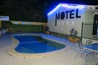 Caboolture Central Motor Inn Pool Nighttime